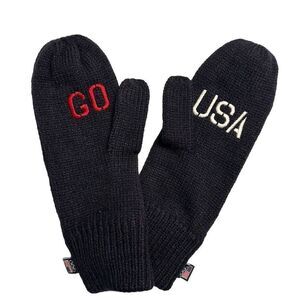New Team USA Mittens GO USA Winter Olympics DARK NAVY BLUE 1 Size Adult QK SHIP